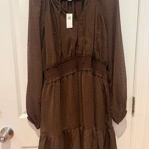 Old Navy Brown Long Sleeve Dress